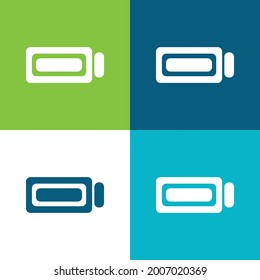 Batterieladung Flatten Sie vier minimale Farbensymbole ab