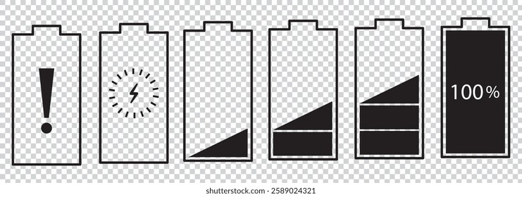  Battery Full charge indicator or low charge sign. Level battery Energy powerfully full. battery charge level. 1176