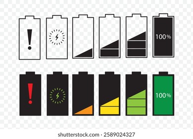  Battery Full charge indicator or low charge sign. Level battery Energy powerfully full. battery charge level. 1176