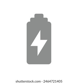 Battery full charge vector icon. Simple glyph symbol.