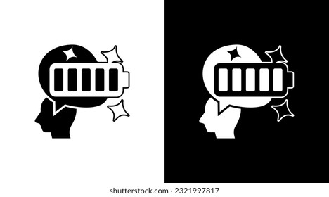 diseño del botón del icono del doodle de energía completa de la batería