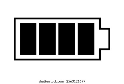 battery full icon Horizontal vector illustration