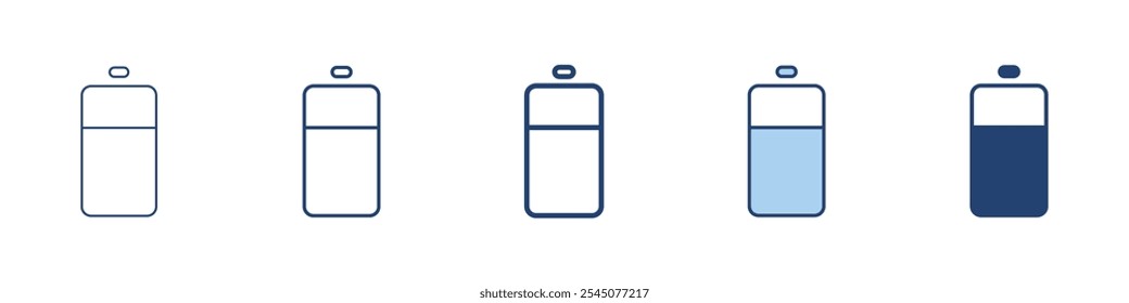 Conjunto de símbolos de icono completo de batería colección
