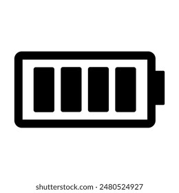Battery full icon, vector design