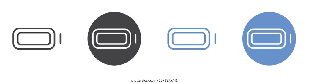 Battery full icon vector symbol outline sign