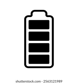 battery full icon Vertical vector illustration