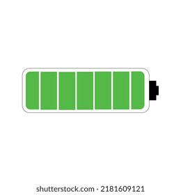 Battery full line icon vector design template and illustration with editable stroke