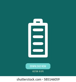 Battery full Multimedia icon vector