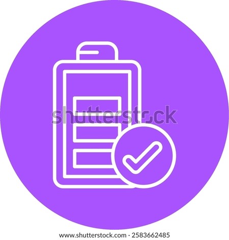 Battery full Outline Circle Style Icon Design