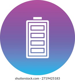 Ícone de vetor Bateria cheia. Pode ser usado para impressão, aplicativos móveis e da Web.
