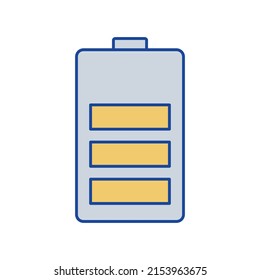 Akkugefülltes Vektorsymbol, das für kommerzielle Arbeiten geeignet ist und leicht zu ändern oder zu bearbeiten ist

