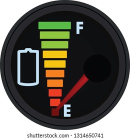 Battery gauge. vector illustration