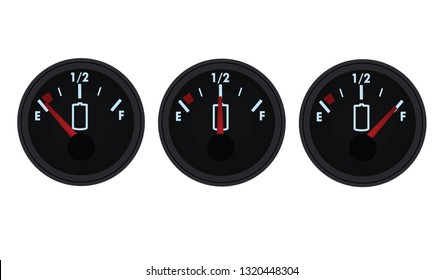 Battery gauge. vector illustration