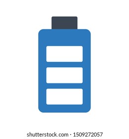battery glyph colour vector icon