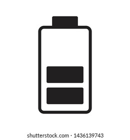 battery glyph flat vector icon