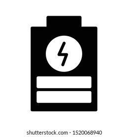 battery glyph flat vector icon