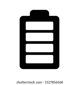 battery glyph flat vector icon