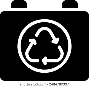 battery glyph icon illustration vector
