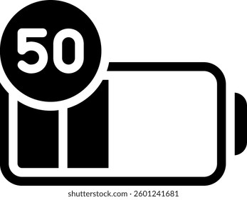 battery glyph icon illustration vector