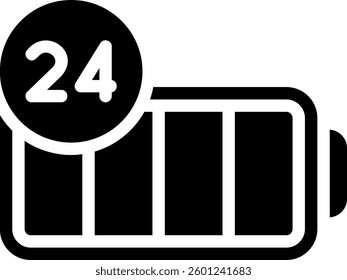 battery glyph icon illustration vector