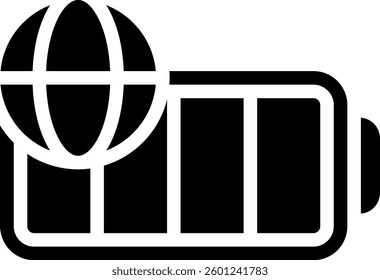 battery glyph icon illustration vector