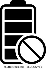 battery glyph icon illustration vector