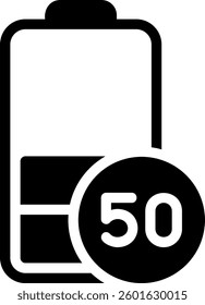 battery glyph icon illustration vector