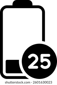 battery glyph icon illustration vector