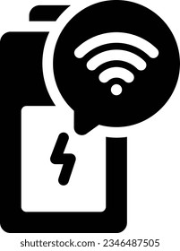 Battery Glyph Icon - Single Icon, Vector