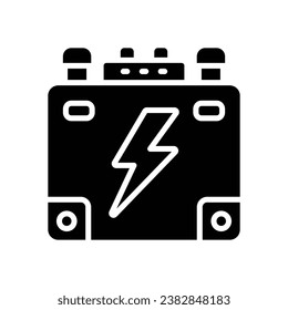 icono de glifo de batería. icono vector para tu sitio web, móvil, presentación y diseño de logotipo.