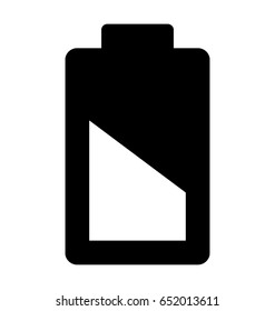 Battery Glyph Vector Icon