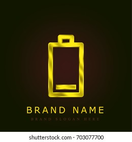 Battery golden metallic logo