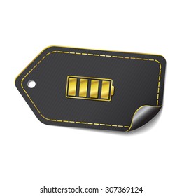 Battery golden Vector Icon Design
