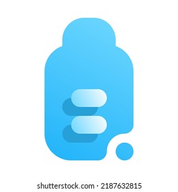 Battery Gradient Flat style icon vector design and illustration template