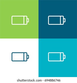 Battery green and blue material color minimal icon or logo design