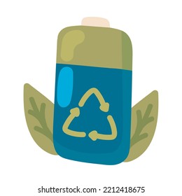 battery green energy icon isolated