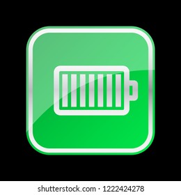 battery green icon. vector illustration