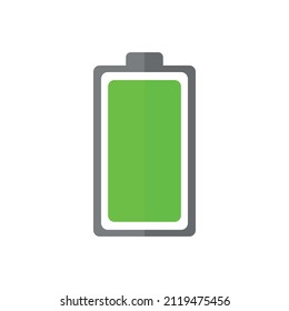 Battery grey flat vector icon