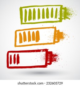 Battery grunge icon