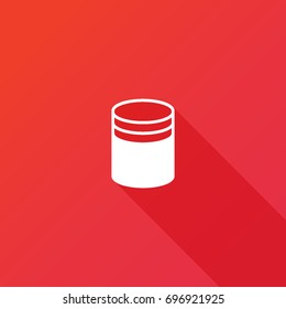 Battery half sign vector icon. Electrical power sign. Rechargeable energy symbol