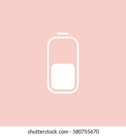 Battery half vector icon