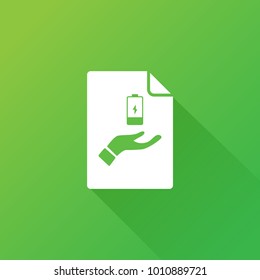battery and hand icon