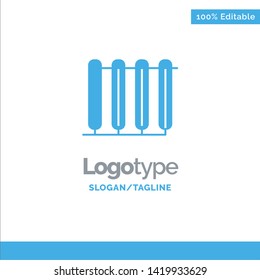 Battery, Heater, Hot, Radiator, Heating Blue Business Logo Template