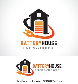 battery house logo design template