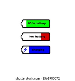 battery icon with 3 style