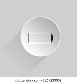 Icono de batería 3d. Icono moderno de la batería.