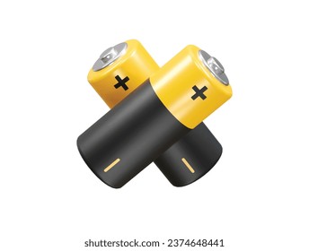 Battery icon 3d rendering illustration
