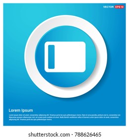 Battery Icon Abstract Blue Web Sticker Button
