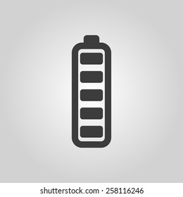 The battery icon. Accumulator symbol. Flat Vector illustration