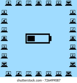 Battery icon, accumulator vector illustration